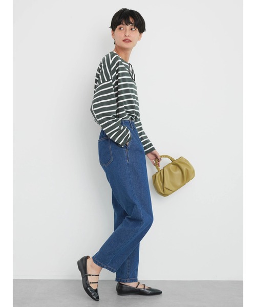 AMERICAN HOLIC（アメリカンホリック）の「デニムバルーンタックパンツ（デニムパンツ・レディース・インディゴブルー/ワンウォッシュ・XS/L/M/S）」の7枚目の写真