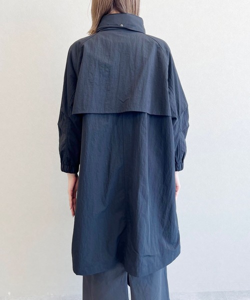 studio CLIP(スタディオクリップ)の「《days》【撥水加工/シワになりにくい/マシンウォッシャブル】スタンドコート(その他アウター・レディース・ブラック/カーキ/スモーク・FREE)」の9枚目の写真