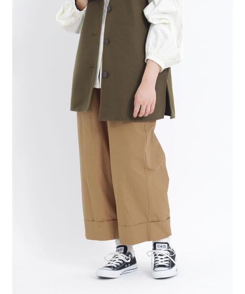 Samansa Mos2（サマンサ モスモス）の「【撥水加工】ロールアップマルチスタイルツイルパンツ（その他パンツ・レディース・ベージュ/ブラウン・F）」の2枚目の写真
