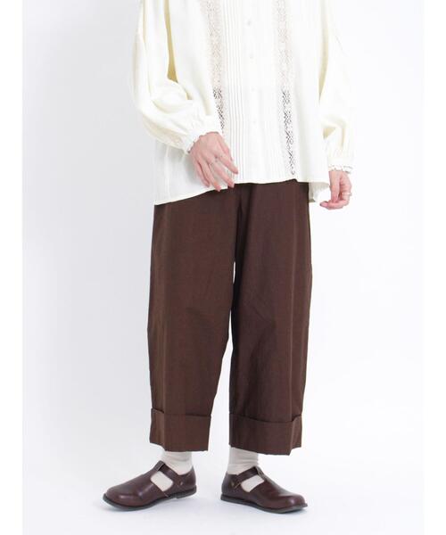 Samansa Mos2（サマンサ モスモス）の「【撥水加工】ロールアップマルチスタイルツイルパンツ（その他パンツ・レディース・ベージュ/ブラウン・F）」の3枚目の写真