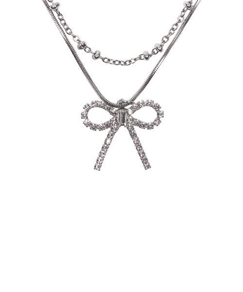 LUVISTRUE（ラヴイズトゥルー）の「A'GEM/9 × .kom 『LUV IS TRUE/ラブ イズ トゥルー』RIBBON NECKLACE /リボンネックレス（ネックレス・レディース・シルバー・FREE）」の4枚目の写真