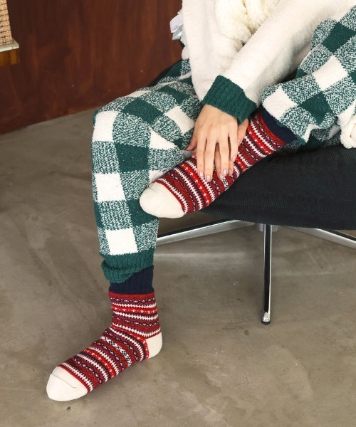 DONOBAN(ドノバン)の「ホカロンソックス(ソックス/靴下・レディース・ブルー系その他/グレー/レッド系その他/レッド/アイボリー/レッド系その他2/ブラウン系その他/グリーン系その他/ブラウン/レッド系その他3/マスタード/グリーン系その他2/レッド系その他4・F)」の18枚目の写真
