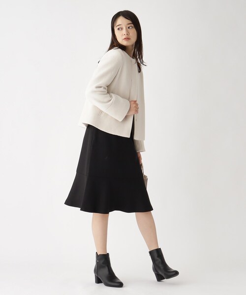 index(インデックス)の「◆≪S-LLsize≫ カシミヤ混ノーカラーショートコート(ノーカラーコート・レディース・アイボリー/ブルー系その他7/ブラック系7/グレー/ダークブラウン・42/38/36/40)」の10枚目の写真