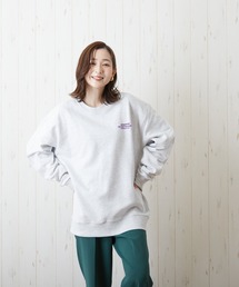 【CHICHI】Zarograviaty LOGO / パラマス ミネソタ アーチロゴ 配色刺繍 クルーネック スウェット(BEY)