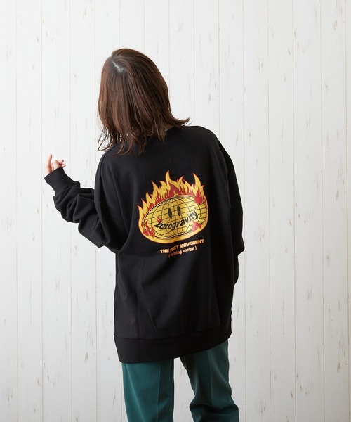 almo(アルモ)の「【CHICHI】Zarograviaty LOGO / パラマス ミネソタ アーチロゴ 配色刺繍 クルーネック スウェット(BEY)(スウェット・レディース・オートミール/グリーン・FREE)」の8枚目の写真