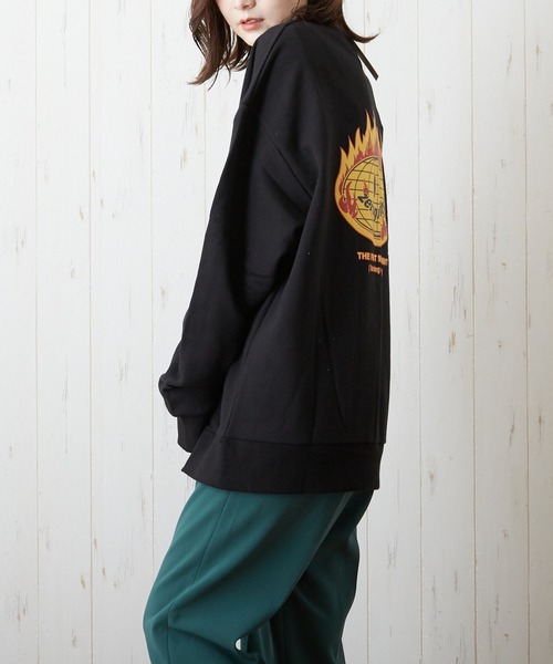 almo(アルモ)の「【CHICHI】Zarograviaty LOGO / パラマス ミネソタ アーチロゴ 配色刺繍 クルーネック スウェット(BEY)(スウェット・レディース・オートミール/グリーン・FREE)」の9枚目の写真