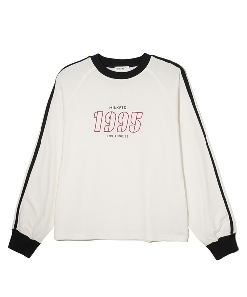 MILKFED.（ミルクフェド）の「SIDE STRIPE L/S TOP（Tシャツ/カットソー・レディース・ライトブルー/ネイビー/ホワイト・ONE SIZE）」の7枚目の写真