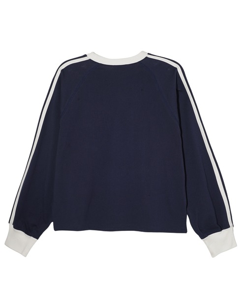 MILKFED.（ミルクフェド）の「SIDE STRIPE L/S TOP（Tシャツ/カットソー・レディース・ライトブルー/ネイビー/ホワイト・ONE SIZE）」の8枚目の写真