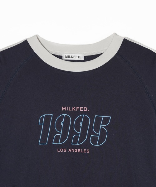 MILKFED.（ミルクフェド）の「SIDE STRIPE L/S TOP（Tシャツ/カットソー・レディース・ライトブルー/ネイビー/ホワイト・ONE SIZE）」の10枚目の写真