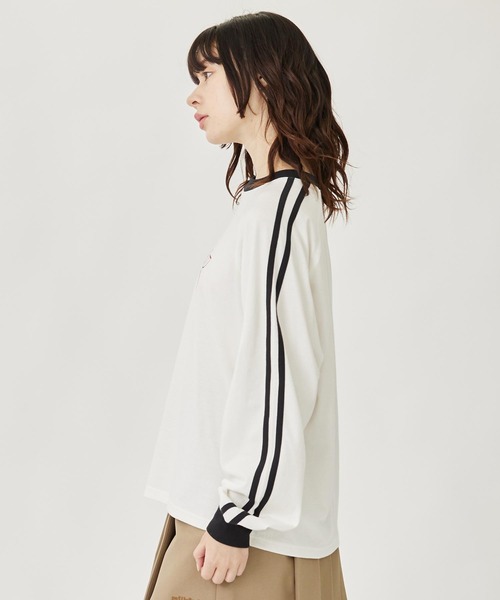 MILKFED.（ミルクフェド）の「SIDE STRIPE L/S TOP（Tシャツ/カットソー・レディース・ライトブルー/ネイビー/ホワイト・ONE SIZE）」の4枚目の写真