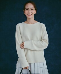 OPAQUE.CLIP | ≪6color≫ ラメガーターボートネックニット【洗濯機洗い可】(ニット/セーター)