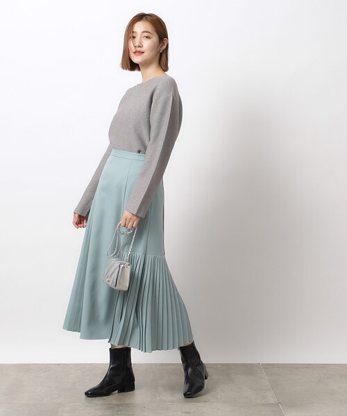 OPAQUE.CLIP（オペークドットクリップ）の「◆≪6color≫ ラメガーターボートネックニット【洗濯機洗い可】（ニット/セーター・レディース・グレー系その他/ベージュ系その他7/イエロー系その他7/ホワイト系8/グレー系4/サックスブルー系5・34/36/38/40/42）」の13枚目の写真