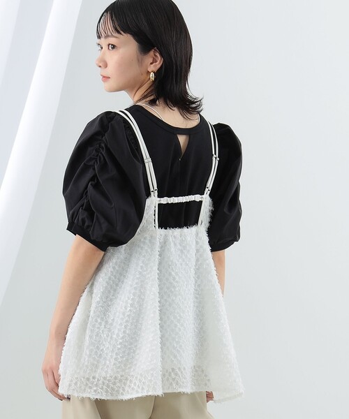 Ray BEAMS（レイビームス）の「Ray BEAMS / フリンジ フレア キャミソール（キャミソール・レディース・ブラック/ホワイト・1/0）」の15枚目の写真