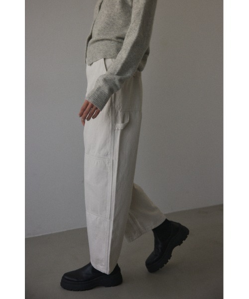 BLACK BY MOUSSY（ブラックバイマウジー）の「wide painter pants（ワイドペインターパンツ）（カーゴパンツ・レディース・ホワイト・1/2/0）」の5枚目の写真