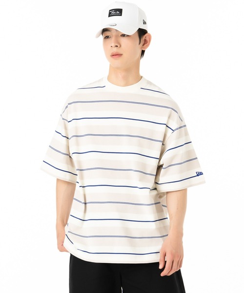 [New Era] ボーダー 半袖 オーバーサイズ Tシャツ セール】ニューエラ 半袖Tシャツ オーバーサイズ ボーダー