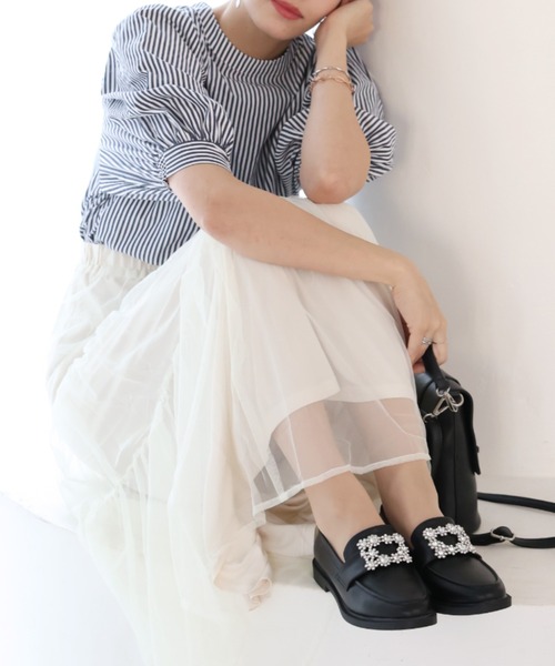 VIVIAN(ヴィヴィアン)の「ビジューバックルローファー(ローファー・レディース・ブラック/ブラック系その他・S/M/L/LL)」の12枚目の写真