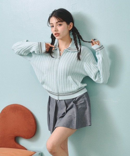 AP STUDIO 2024AW ダブルジップアップニット　超美品 AP STUDIO（エーピーストゥディオ）の「ダブルジップアップニット