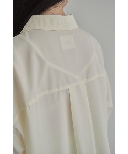 Abor(アボア)の「【Abor】ハイネックシャーリングオーバーシャツ(シャツ/ブラウス・レディース・ネイビー/オフホワイト/クリーム・FREE)」の19枚目の写真