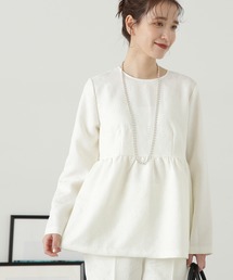 N.(N. Natural Beauty Basic) | ◆ジャガードペプラムトップス(シャツ/ブラウス)
