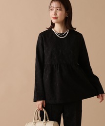 N.（N. Natural Beauty Basic） | ◆ジャガードペプラムトップス(シャツ/ブラウス)
