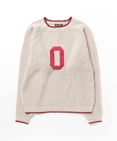 MISS SIXTY 刺繍ジップアップニットジャケット shesame（シーセム）の「ナンバーワッペン刺繍ニット（ニット