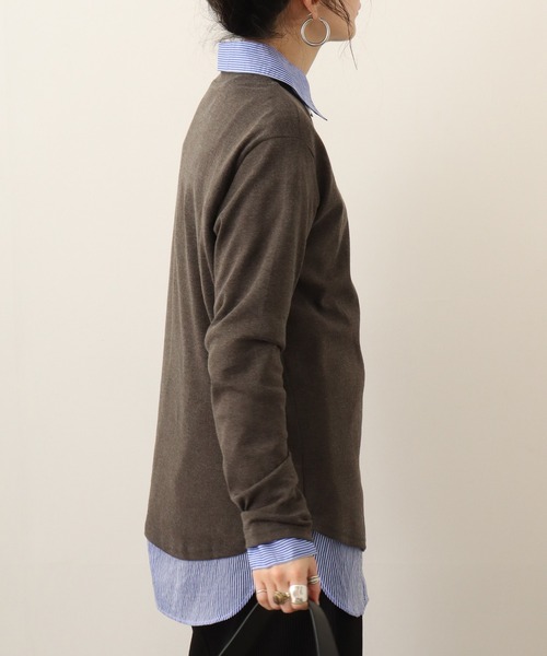 atONE(アットワン)の「atONE つまり過ぎない絶妙ネック!プチハイネックカットソー(Tシャツ/カットソー・レディース・ホワイト/チャコールグレー/ブラック/杢グレー・LL/L/M/3L/4L)」の20枚目の写真