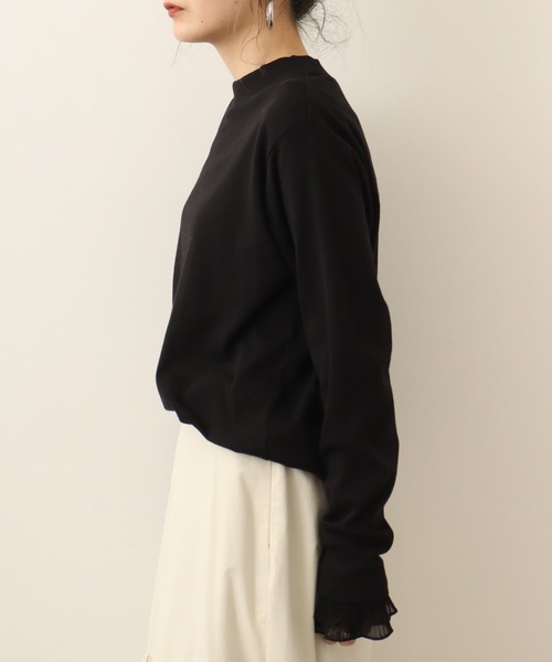 atONE(アットワン)の「atONE つまり過ぎない絶妙ネック!プチハイネックカットソー(Tシャツ/カットソー・レディース・ホワイト/チャコールグレー/ブラック/杢グレー・LL/L/M/3L/4L)」の12枚目の写真
