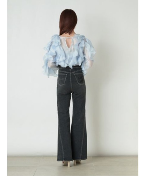 SNIDEL（スナイデル）の「ボリュームフリルブラウス（シャツ/ブラウス・レディース・アイボリー/ライトブルー/ドット・FREE）」の20枚目の写真