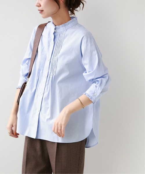 ジャーナルスタンダードレリューム⭐︎新品　24AW コットンブロードフリルブラウス JOURNAL STANDARD relume シャツ ブラウス 「再入荷！」「24AW