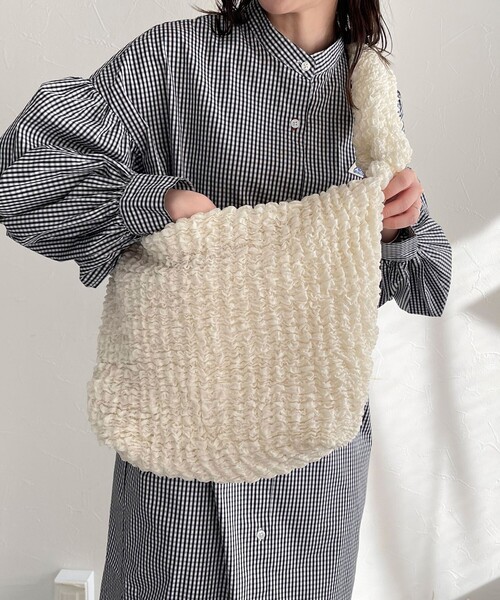 CONTROL FREAK / CTFK（コントロールフリーク）の「【CONTROL FREAK/コントロールフリーク】クランプルショルダーバッグ（ショルダーバッグ・レディース・ホワイト/グリーン/ブラック・FREE）」の11枚目の写真