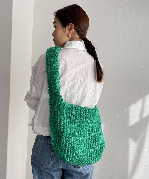 CONTROL FREAK / CTFK（コントロールフリーク）の「【CONTROL FREAK/コントロールフリーク】クランプルショルダーバッグ（ショルダーバッグ・レディース・ホワイト/グリーン/ブラック・FREE）」の14枚目の写真