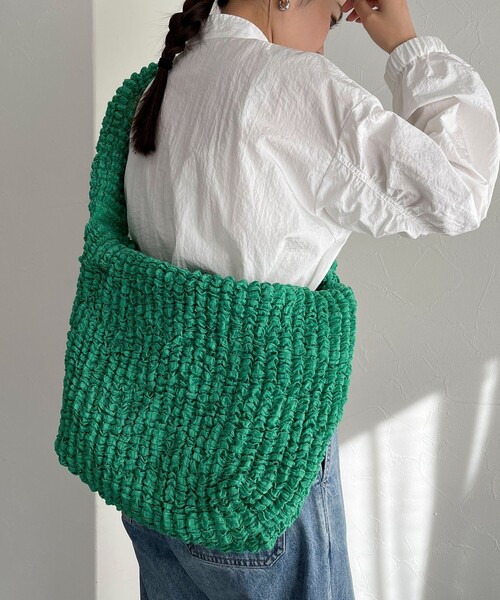 CONTROL FREAK / CTFK（コントロールフリーク）の「【CONTROL FREAK/コントロールフリーク】クランプルショルダーバッグ（ショルダーバッグ・レディース・ホワイト/グリーン/ブラック・FREE）」の16枚目の写真