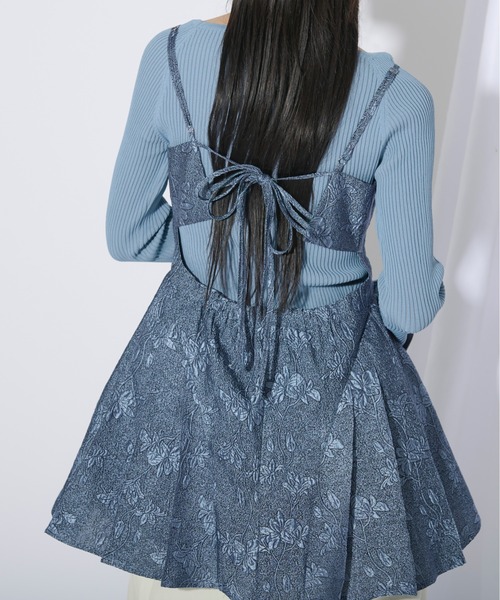 Gross jacquard キャミチュニック　ブルー Gross jacquard キャミチュニック（キャミソール）｜Ezick