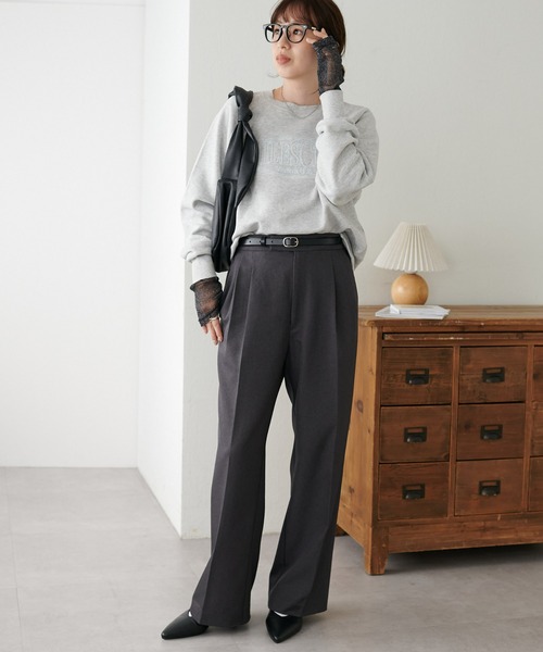 DISCOAT（ディスコート）の「【WEB限定】《新色追加！》ラメシアーT（Tシャツ/カットソー・レディース・ブラック/グレー/アイボリー/ブラウン/ピンク/チャコールグレー/ライトグレー/グレイッシュベージュ/ネイビー系・MEDIUM）」の18枚目の写真