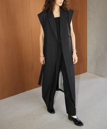 CLANE ダブルブレストジレ ブラック セール】【CLANE/クラネ】DOUBLE BREASTED GILET/ダブルブレストジレ