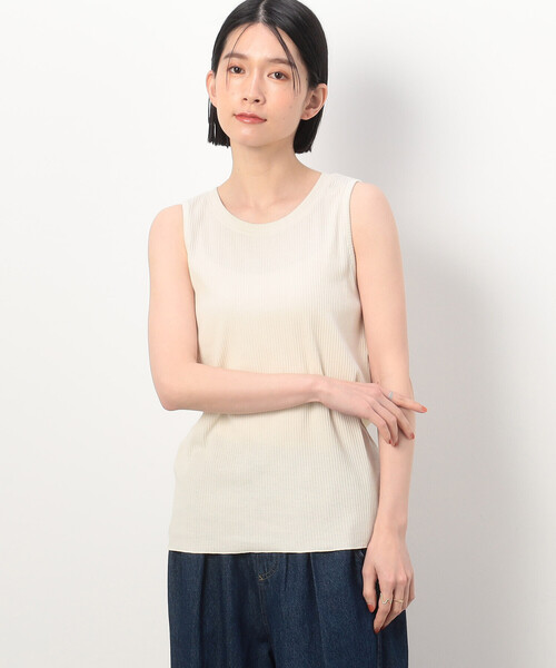 ONIGIRI（オニギリ）の「リブタンクトップ（タンクトップ・レディース・グリーン系その他/アイボリー/グリーン/ネイビー・M/L）」の2枚目の写真