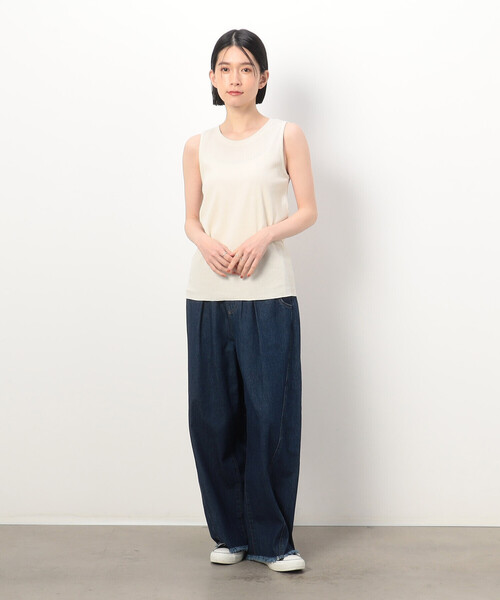 ONIGIRI（オニギリ）の「リブタンクトップ（タンクトップ・レディース・グリーン系その他/アイボリー/グリーン/ネイビー・M/L）」の5枚目の写真