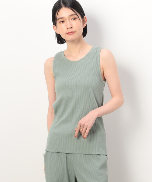 ONIGIRI（オニギリ）の「リブタンクトップ（タンクトップ・レディース・グリーン系その他/アイボリー/グリーン/ネイビー・M/L）」の15枚目の写真