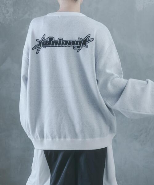 Whinny(ホワイニー)の「Whinny/ナイトスカイチルドレン(ニット/セーター・レディース・サックスブルー/ホワイト/ブラック・FREE)」の2枚目の写真