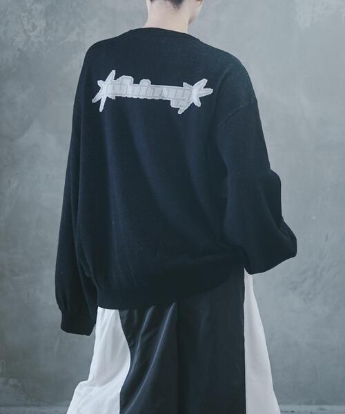 Whinny(ホワイニー)の「Whinny/ナイトスカイチルドレン(ニット/セーター・レディース・サックスブルー/ホワイト/ブラック・FREE)」の8枚目の写真