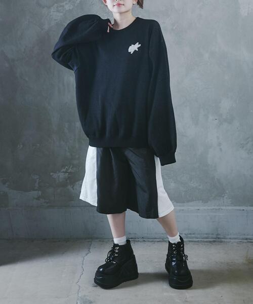 Whinny(ホワイニー)の「Whinny/ナイトスカイチルドレン(ニット/セーター・レディース・サックスブルー/ホワイト/ブラック・FREE)」の10枚目の写真