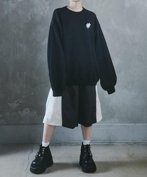 Whinny(ホワイニー)の「Whinny/ナイトスカイチルドレン(ニット/セーター・レディース・サックスブルー/ホワイト/ブラック・FREE)」の13枚目の写真