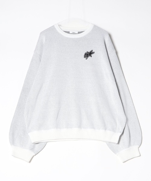 Whinny(ホワイニー)の「Whinny/ナイトスカイチルドレン(ニット/セーター・レディース・サックスブルー/ホワイト/ブラック・FREE)」の5枚目の写真