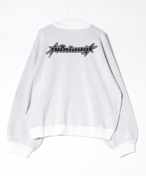 Whinny(ホワイニー)の「Whinny/ナイトスカイチルドレン(ニット/セーター・レディース・サックスブルー/ホワイト/ブラック・FREE)」の4枚目の写真