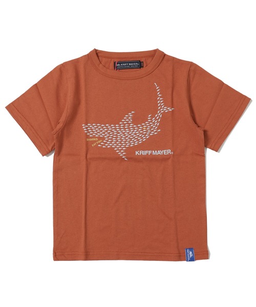 KRIFF MAYER Kid's Collection（クリフメイヤーキッズコレクション）の「カイテキ！T（サメ）（Tシャツ/カットソー・キッズ・グレー/ブルー/チャコール/レンガ・120/130/140/150/160/170）」の4枚目の写真