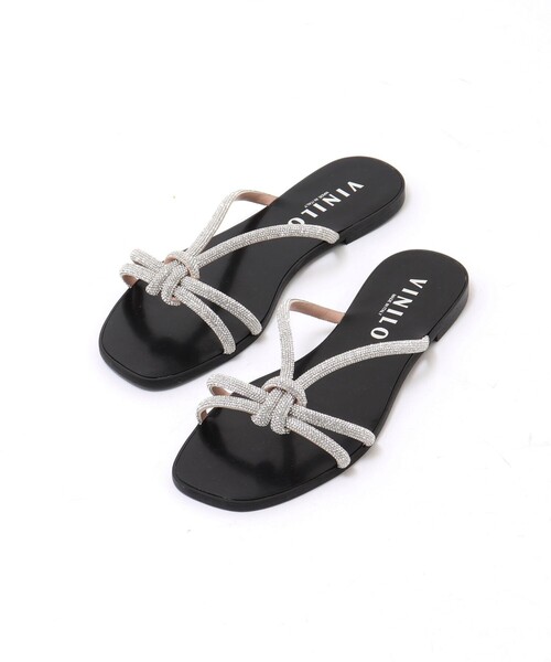 NOLLEY’S（ノーリーズ）の「【VINILO/ ヴィニーロ】キラノットサンダル（サンダル・レディース・ゴールド/シルバー・37/36）」の2枚目の写真