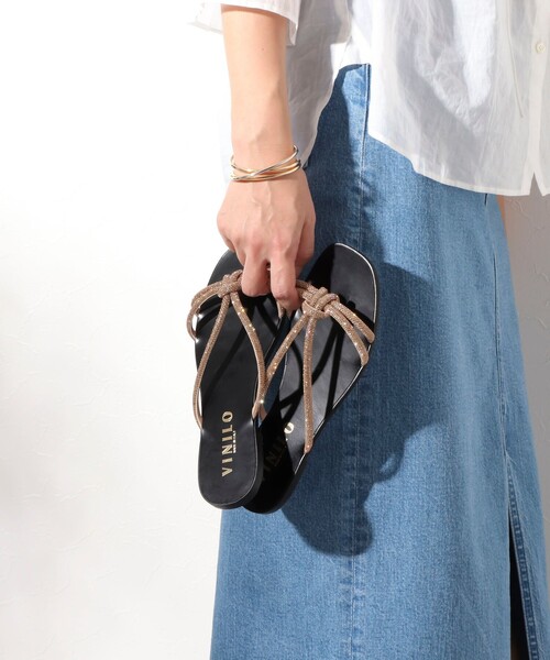 NOLLEY’S（ノーリーズ）の「【VINILO/ ヴィニーロ】キラノットサンダル（サンダル・レディース・ゴールド/シルバー・37/36）」の14枚目の写真