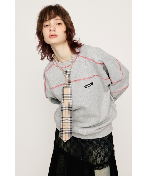 SLY（スライ）の「EMBROIDERY TIE エンブロイダリー タイ ネクタイ（ネクタイ・レディース・グレー系その他2/ベージュ系その他・FREE）」の12枚目の写真