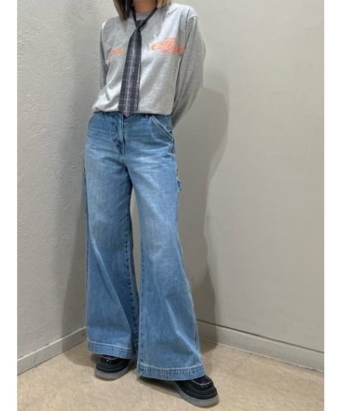 SLY（スライ）の「EMBROIDERY TIE エンブロイダリー タイ ネクタイ（ネクタイ・レディース・グレー系その他2/ベージュ系その他・FREE）」の4枚目の写真