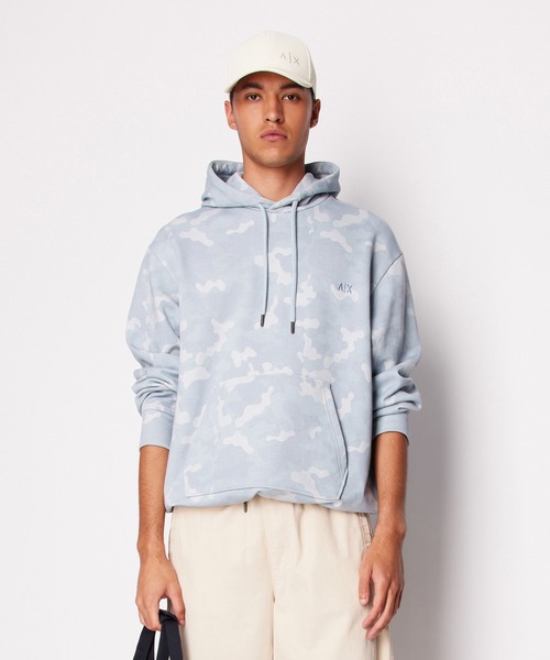 A/X Armani Exchange オールオーバー ロゴ プリント パーカー Armani Exchange オールオーバーロゴ プリント パーカー